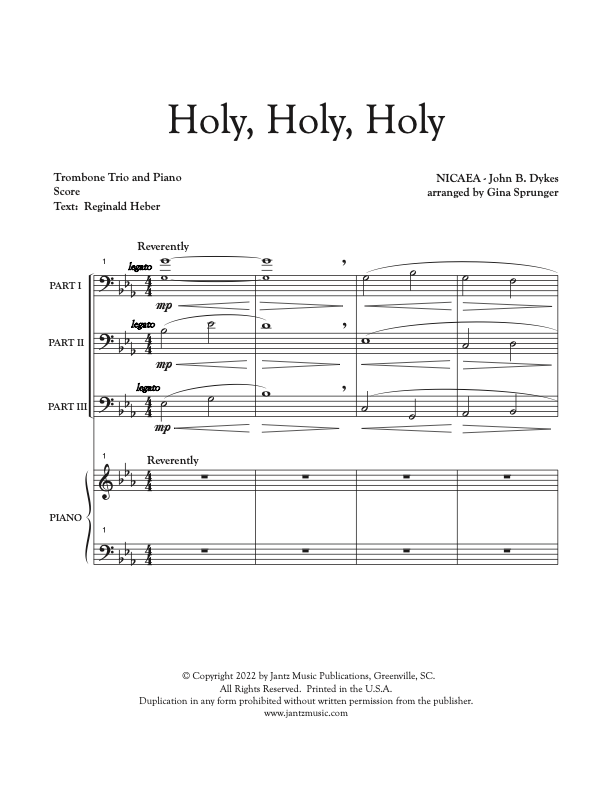 Holy, Holy, Holy - Trombone Trio
