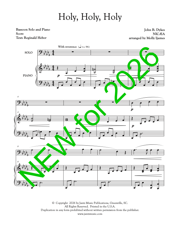 Holy, Holy, Holy - Bassoon Solo