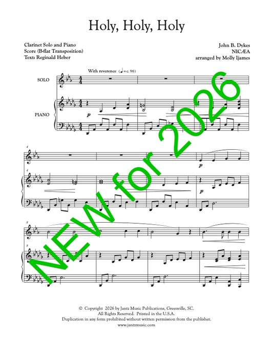 Holy, Holy, Holy - Clarinet Solo