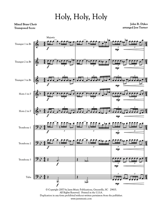 Holy, Holy, Holy - Mixed Brass Choir (323.01)