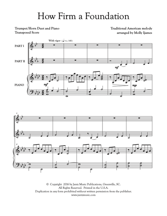 How Firm a Foundation - Trumpet/Horn Duet