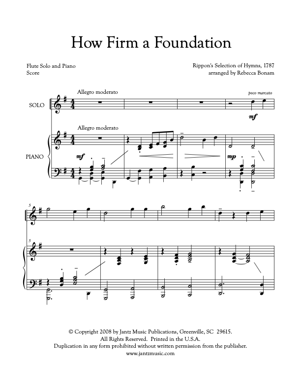 How Firm a Foundation - Flute Solo