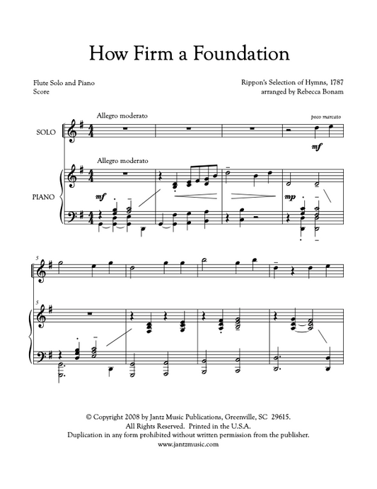 How Firm a Foundation - Flute Solo