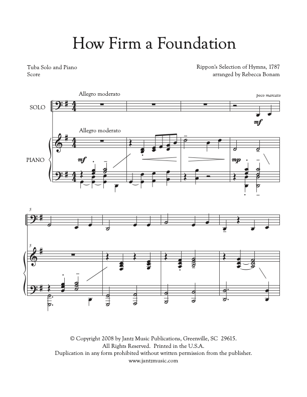 How Firm a Foundation - Tuba Solo