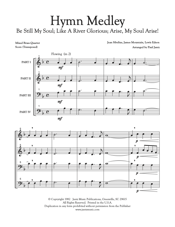 Hymn Medley - Mixed Brass Quartet