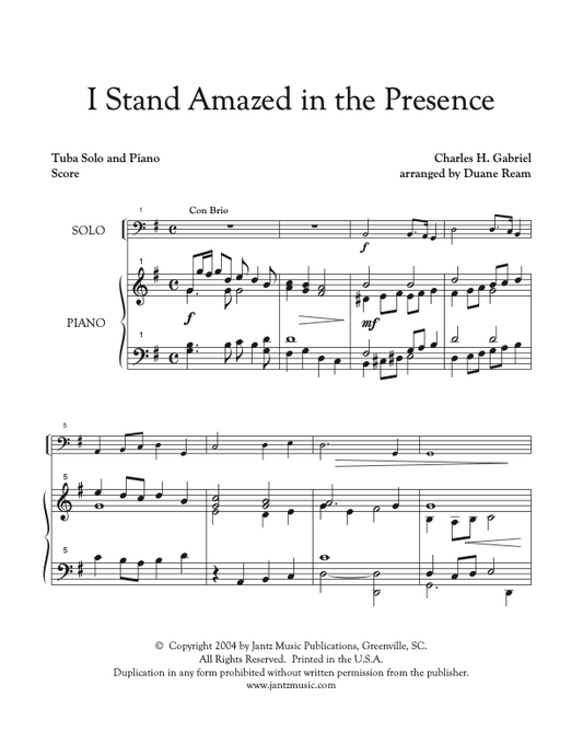 I Stand Amazed in the Presence - Tuba Solo