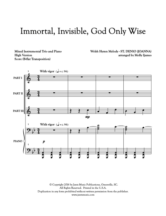 Immortal, Invisible, God Only Wise - Trumpet Trio