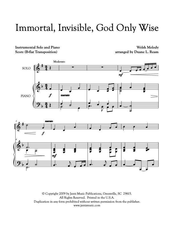 Immortal, Invisible, God Only Wise - Trumpet Solo