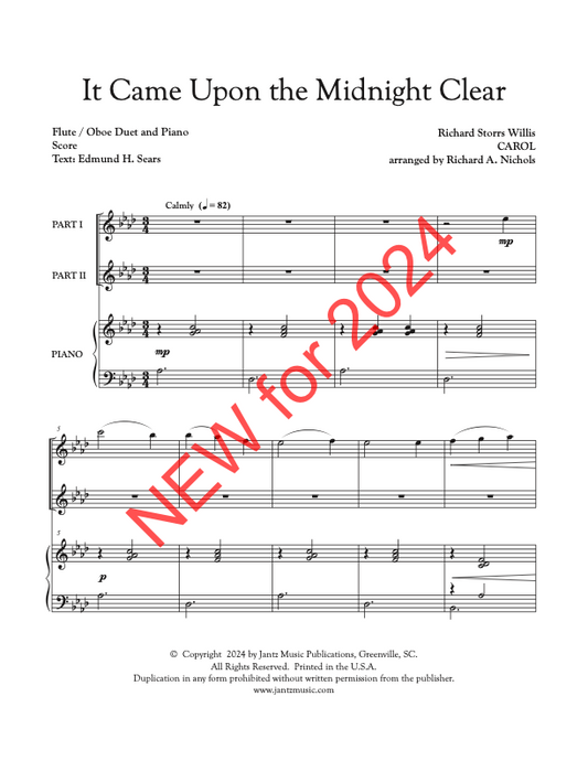 It Came Upon the Midnight Clear - Flute/Oboe Duet
