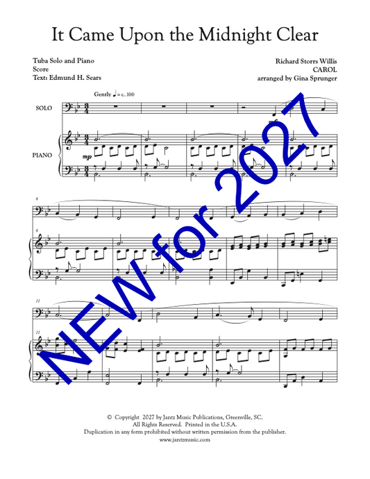 It Came Upon the Midnight Clear - Tuba Solo