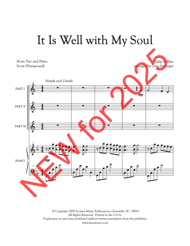 It Is Well with My Soul - Horn Trio