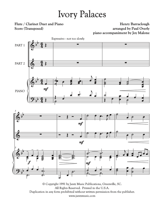 Ivory Palaces - Flute/Clarinet Duet