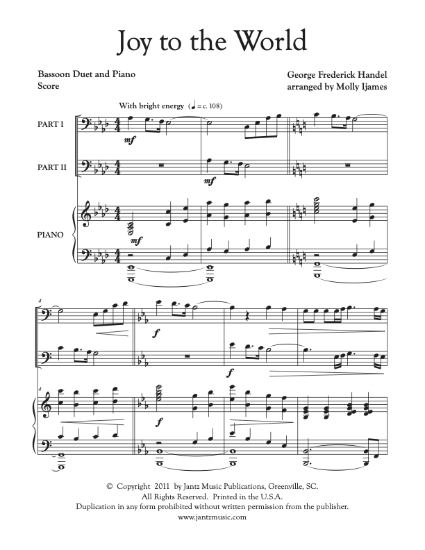Joy to the World - Bassoon Duet