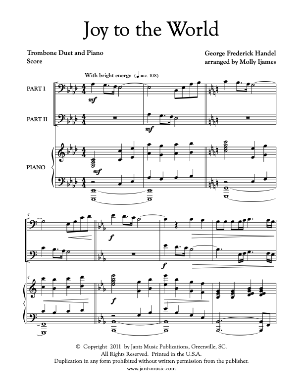 Joy to the World - Trombone Duet