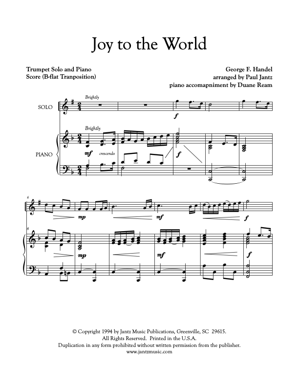 Joy to the World - Trumpet Solo