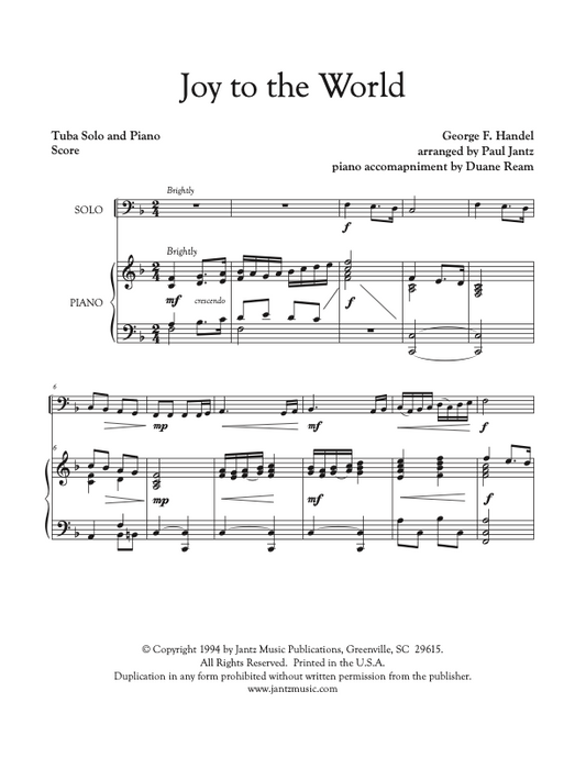 Joy to the World - Tuba Solo