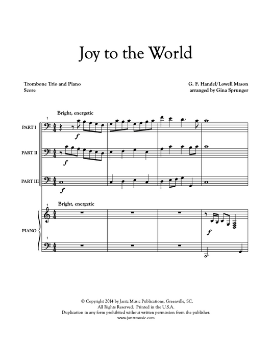 Joy to the World - Trombone Trio