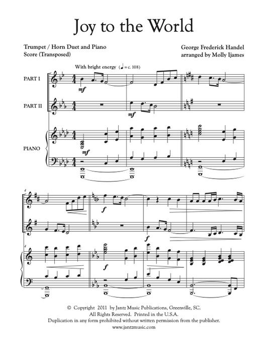 Joy to the World - Trumpet/Horn Duet