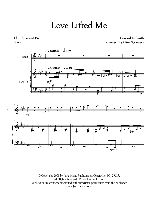 Love Lifted Me - Flute Solo