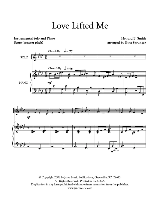 Love Lifted Me - Combined Set of All Solo Instrument Options