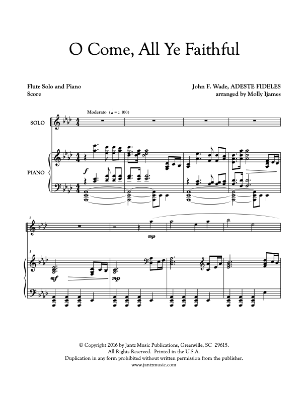 O Come, All Ye Faithful - Flute Solo