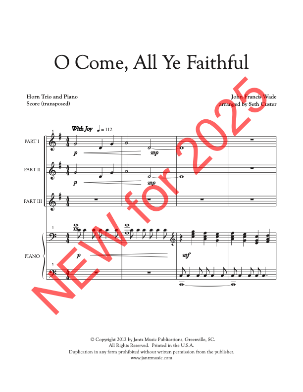 O Come, All Ye Faithful - Horn Trio