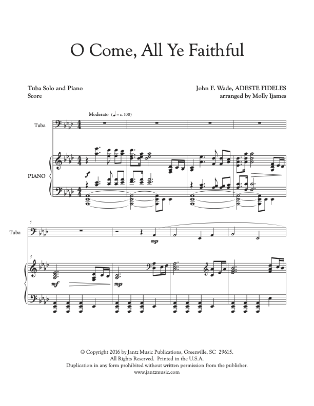 O Come, All Ye Faithful - Tuba Solo