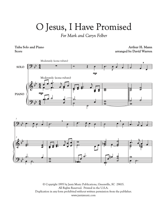 O Jesus, I Have Promised - Tuba Solo