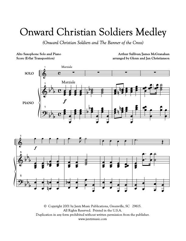 Onward Christian Soldiers Medley - Alto Saxophone Solo – Jantz Music ...