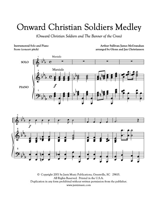 Onward Christian Soldiers Medley - Combined Set of All Solo Instrument Options