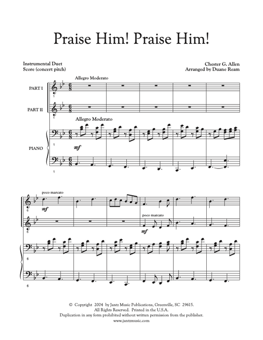 Praise Him! Praise Him! - Combined Set of All Duet Instrument Options