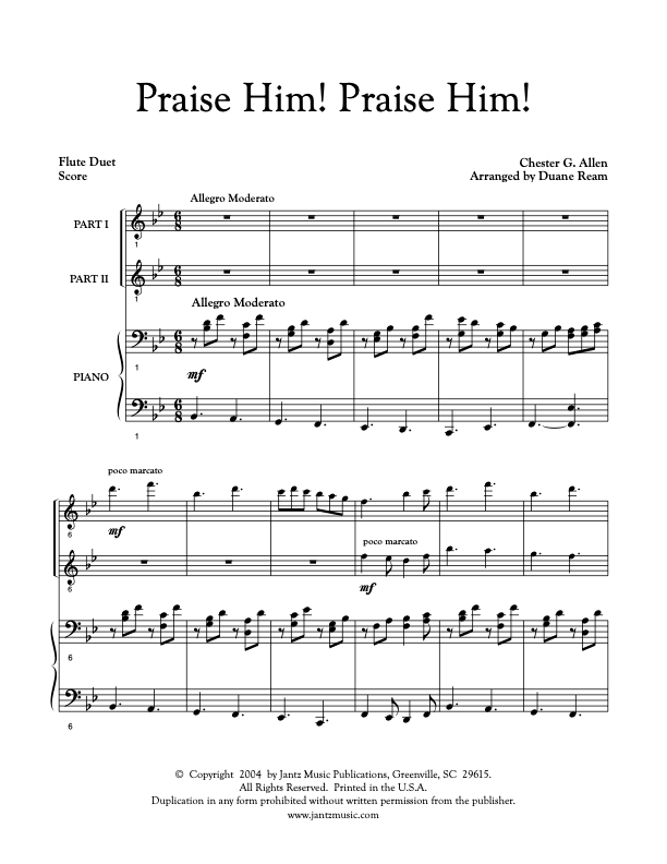 Praise Him! Praise Him! - Flute Duet