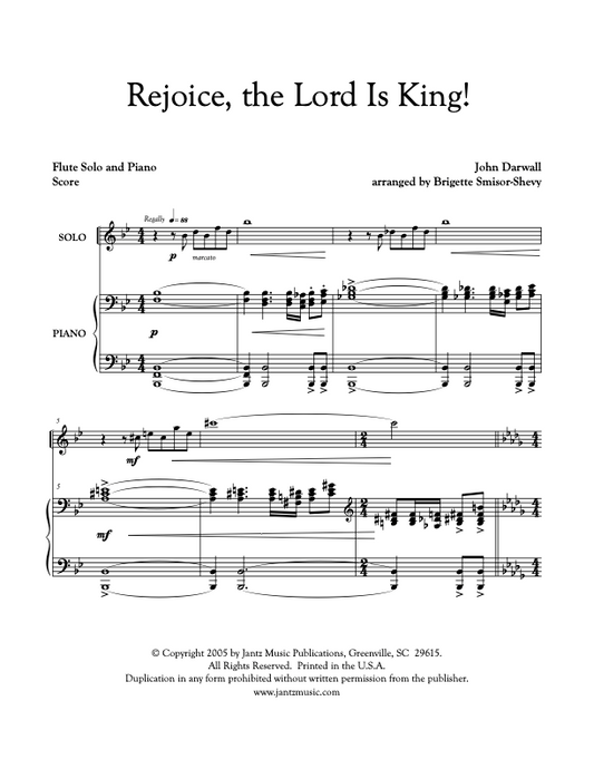 Rejoice, the Lord Is King! - Flute Solo