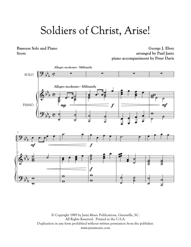 Soldiers of Christ, Arise! - Bassoon Solo