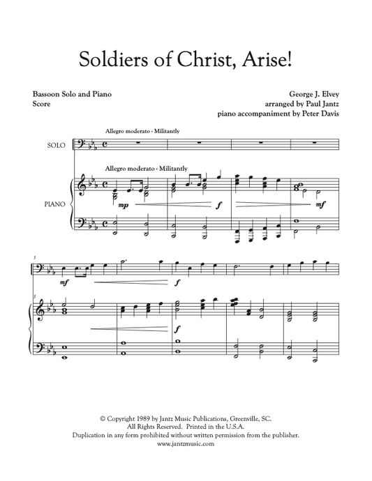 Soldiers of Christ, Arise! - Bassoon Solo