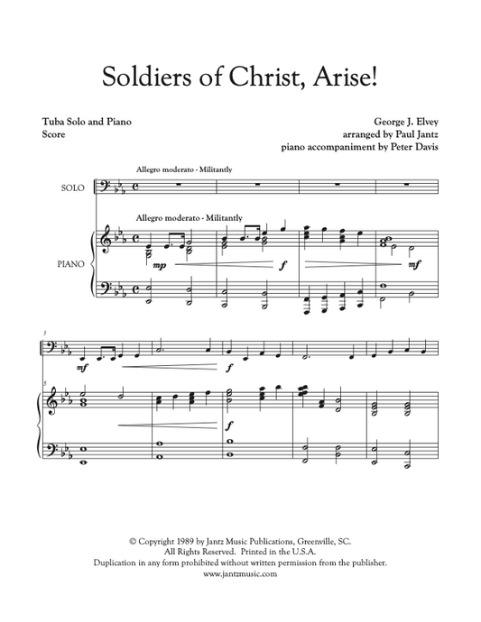Soldiers of Christ, Arise! - Tuba Solo