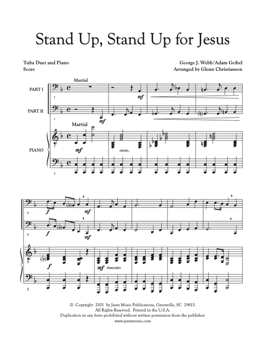 Stand Up, Stand Up for Jesus - Tuba Duet