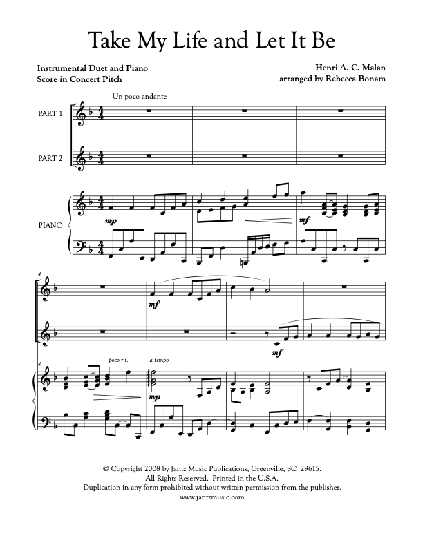 Opti Music Take My Life, and Let It Be - Combined Set of All Duet Instrument Opti ...