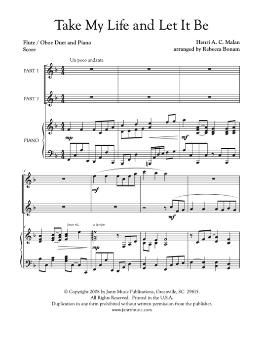 Take My Life, and Let It Be - Flute/Oboe Duet