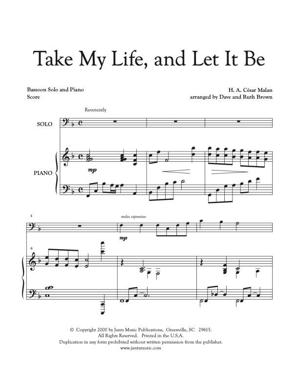 Take My Life, and Let It Be - Bassoon Solo