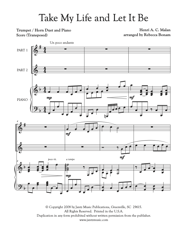 Take My Life, and Let It Be - Trumpet/Horn Duet