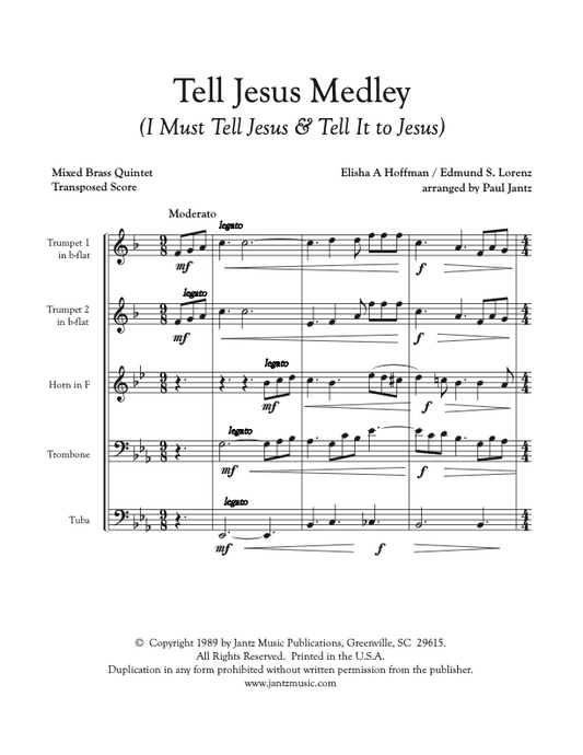Tell Jesus Medley - Mixed Brass Quintet