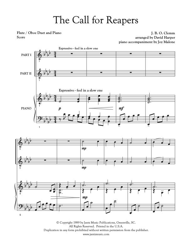 The Call for Reapers - Flute/Oboe Duet
