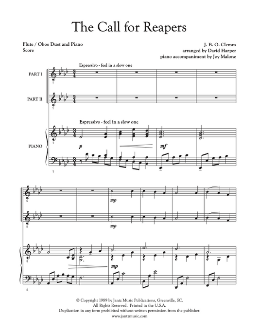 The Call for Reapers - Flute/Oboe Duet