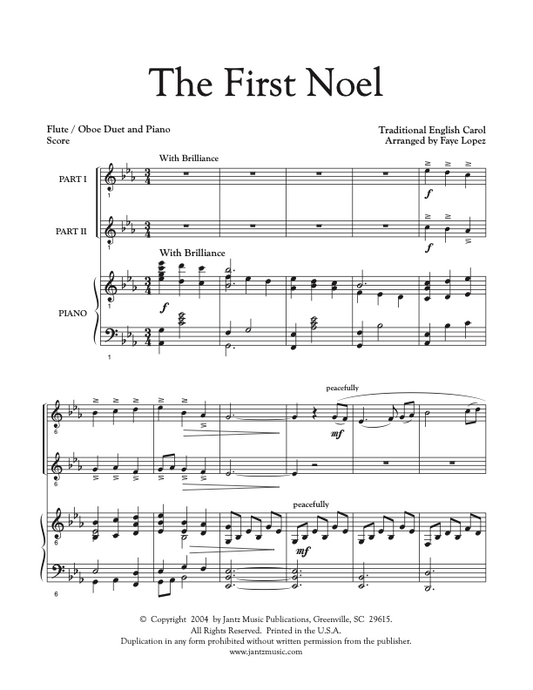 The First Noel - Flute/Oboe Duet