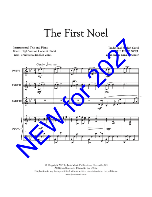 The First Noel - Combined Set of Flute/Clarinet/Alto Saxophone Trios