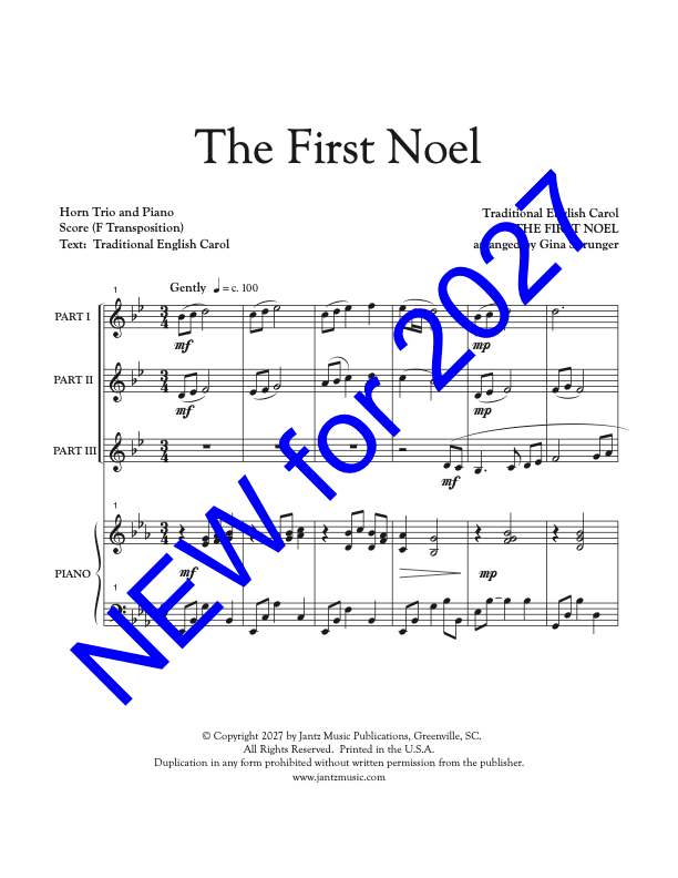 The First Noel - Horn Trio