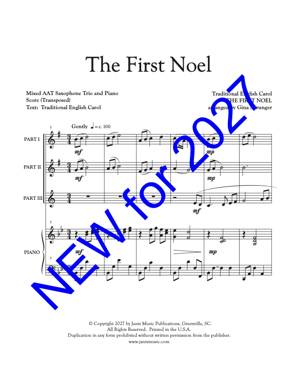 The First Noel - AAT Saxophone Trio