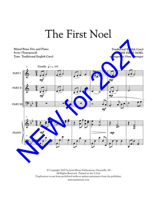 The First Noel - Mixed Brass Trio