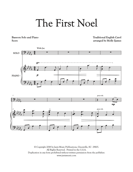 The First Noel - Bassoon Solo